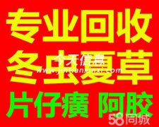 丹东收冬虫夏草海参燕窝东阿阿胶片仔癀安宫牛黄丸